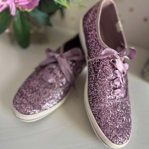 Kate Spade Keds - Purple Glitter - Women’s sz 7 - Like new